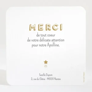 Remerciements naissance Celeste*Faire-part Elégant Online
