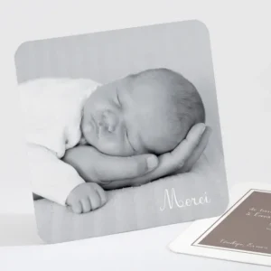 Remerciements naissance Cadre sobre et elegant*Faire-part Elégant Online