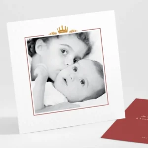 Remerciements naissance Couronne*Faire-part Elégant Online