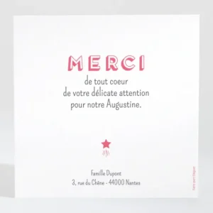 Remerciements naissance Celeste*Faire-part Elégant Online