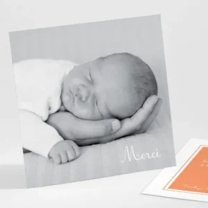 Remerciements naissance Cadre sobre et elegant*Faire-part Elégant Online
