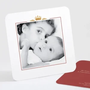 Remerciements naissance Couronne*Faire-part Elégant Online