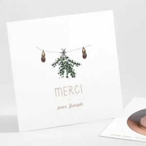 Remerciements naissance Deux petits pas*Faire-part Elégant Outlet