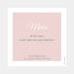 Remerciements naissance Doux balancement*Faire-part Elégant Hot
