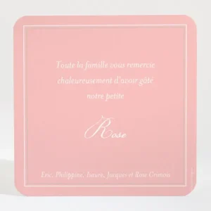 Remerciements naissance Double monogramme*Faire-part Elégant Discount