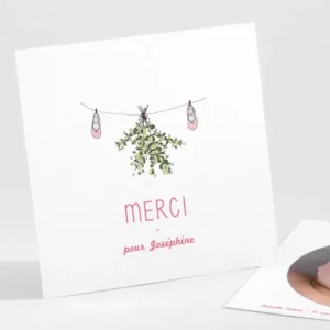 Remerciements naissance Deux petits pas*Faire-part Elégant Outlet
