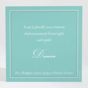 Remerciements naissance Double monogramme*Faire-part Elégant Discount