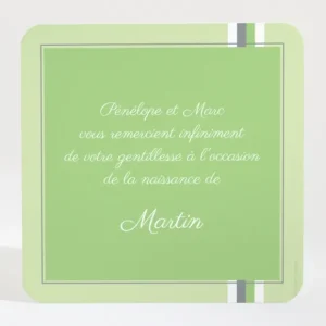 Remerciements naissance Douces rayures*Faire-part Elégant Hot