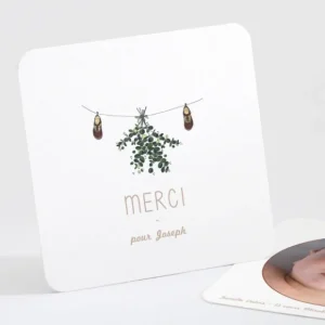 Remerciements naissance Deux petits pas*Faire-part Elégant Outlet