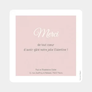 Remerciements naissance Doux balancement*Faire-part Elégant Hot