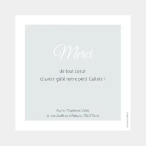 Remerciements naissance Doux balancement*Faire-part Elégant Hot