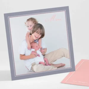 Remerciements naissance Double monogramme*Faire-part Elégant Discount
