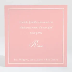 Remerciements naissance Double monogramme*Faire-part Elégant Discount