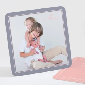 Remerciements naissance Double monogramme*Faire-part Elégant Discount