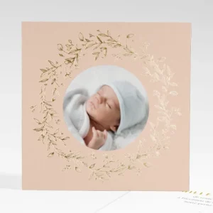 Remerciements naissance Elegante couronne or*Faire-part Elégant Outlet
