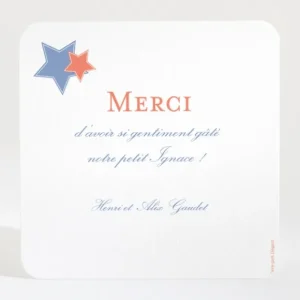 Remerciements naissance Etoiles tendance*Faire-part Elégant New