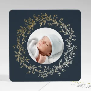 Remerciements naissance Elegante couronne or*Faire-part Elégant Outlet