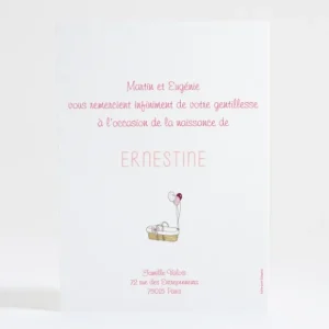Remerciements naissance Envolee de ballons*Faire-part Elégant Fashion