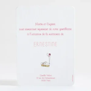 Remerciements naissance Envolee de ballons*Faire-part Elégant Fashion