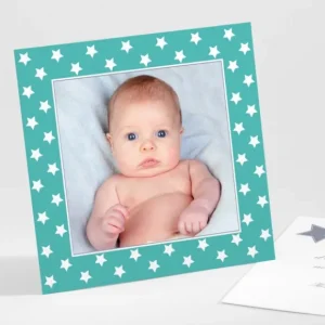 Remerciements naissance Etoiles tendance*Faire-part Elégant New