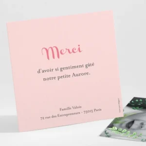 Remerciements naissance Floral*Faire-part Elégant Outlet