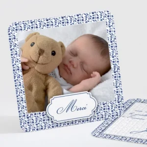 Remerciements naissance Feuillage chic*Faire-part Elégant Online