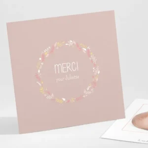 Remerciements naissance Flower*Faire-part Elégant Discount
