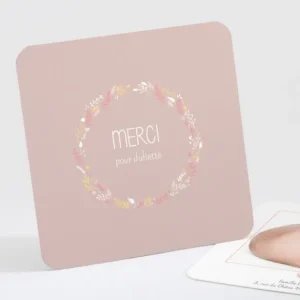 Remerciements naissance Flower*Faire-part Elégant Discount