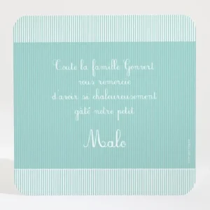 Remerciements naissance Fine cordelette*Faire-part Elégant Sale