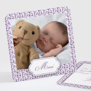 Remerciements naissance Feuillage chic*Faire-part Elégant Online
