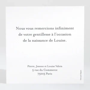 Remerciements naissance Green mood*Faire-part Elégant Discount