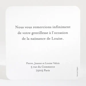 Remerciements naissance Green mood*Faire-part Elégant Discount