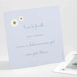 Remerciements naissance Jolies marguerites*Faire-part Elégant Sale