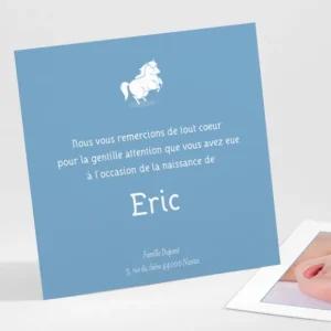 Remerciements naissance Joli poulain*Faire-part Elégant Outlet