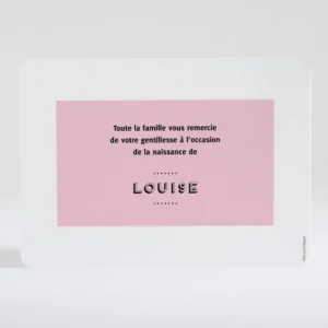 Remerciements naissance Just simple*Faire-part Elégant Online