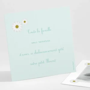 Remerciements naissance Jolies marguerites*Faire-part Elégant Sale