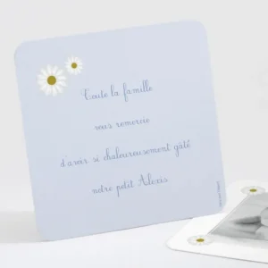 Remerciements naissance Jolies marguerites*Faire-part Elégant Sale