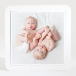 Remerciements naissance Jumeaux*Faire-part Elégant New
