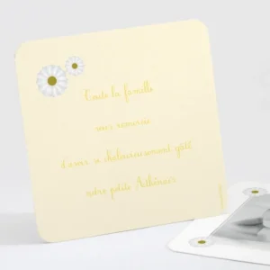 Remerciements naissance Jolies marguerites*Faire-part Elégant Sale