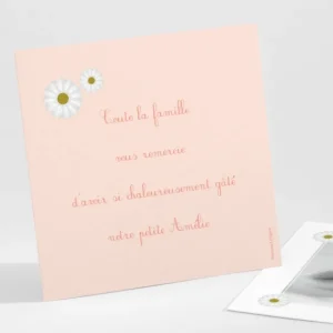 Remerciements naissance Jolies marguerites*Faire-part Elégant Sale