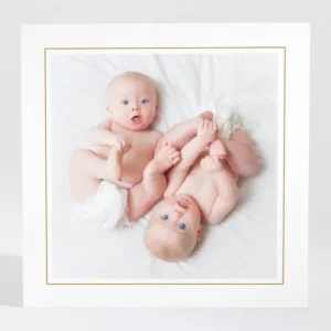 Remerciements naissance Jumeaux*Faire-part Elégant New