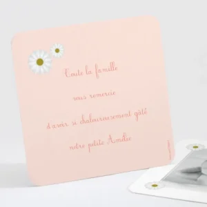 Remerciements naissance Jolies marguerites*Faire-part Elégant Sale