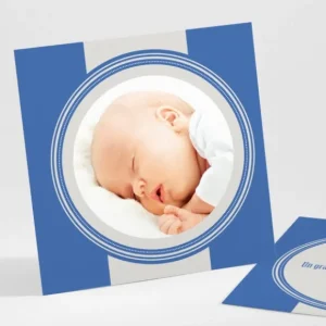 Remerciements naissance Larges rayures*Faire-part Elégant Online