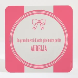 Remerciements naissance Larges rayures*Faire-part Elégant Online