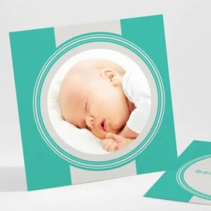 Remerciements naissance Larges rayures*Faire-part Elégant Online