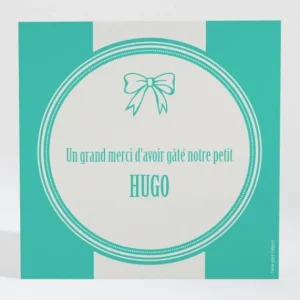 Remerciements naissance Larges rayures*Faire-part Elégant Online