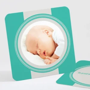 Remerciements naissance Larges rayures*Faire-part Elégant Online