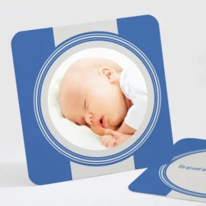 Remerciements naissance Larges rayures*Faire-part Elégant Online