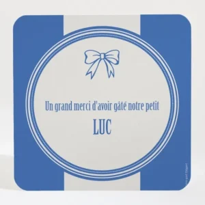 Remerciements naissance Larges rayures*Faire-part Elégant Online