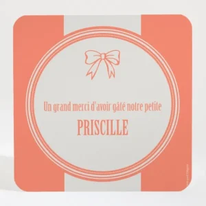 Remerciements naissance Larges rayures*Faire-part Elégant Online